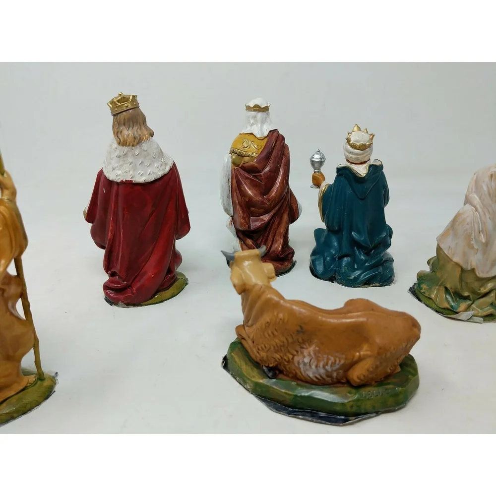 Vintage Lello Italy 6 Piece Nativity Set Wise MenLarge 5